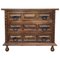 19th-Century Catalan Baroque Carved Walnut Tuscan Chest of Drawers with Two Drawers 1