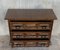 19th-Century Catalan Baroque Carved Walnut Tuscan Chest of Drawers with Two Drawers 6