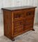 19th Century Northern Spanish Carved Walnut Console Table with 2 Drawers 3