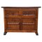 19th Century Northern Spanish Carved Walnut Console Table with 2 Drawers 1