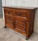 19th Century Northern Spanish Carved Walnut Console Table with 2 Drawers 4