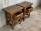 20th-Century Spanish Nightstands with Carved Drawer and Iron Hardware, Set of 2 6