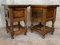 20th-Century Spanish Nightstands with Carved Drawer and Iron Hardware, Set of 2, Image 4