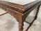 Spanischer ausziehbarer Tisch aus Nussholz mit geschnitztem Gestell & solomonischen Beinen, 19. Jh 10