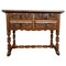 19th-Century Catalan Carved Walnut Console Table with Four Drawers 1