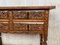 19th-Century Catalan Carved Walnut Console Table with Four Drawers 10