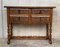 19th-Century Catalan Carved Walnut Console Table with Four Drawers 2