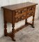19th-Century Catalan Carved Walnut Console Table with Four Drawers 5