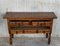 20th-Century Catalan Pine Console Table with Three Drawers 6