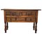 20th-Century Catalan Pine Console Table with Three Drawers 1