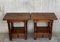 20th-Century Catalan Nightstands with Drawers & Low Open Shelves, Set of 2 2