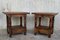 20th-Century Catalan Nightstands with Drawers & Low Open Shelves, Set of 2 8