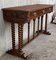 Spanish Tuscan Console Table with Three Drawers and Solomonic Columns Legs 4