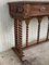 Spanish Tuscan Console Table with Three Drawers and Solomonic Columns Legs 7