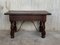 20th-Century Spanish Carved Table with Iron Stretchers and Drawer, Image 7