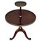 Round Louis XVI Style Two-Tier Mahogany Bouillotte Table in the Style of Jansen, Image 1