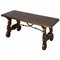 20th-Century Spanish Carved Table with Iron Stretchers 1