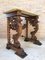 19th-Century Renaissance Carved Console Table with Beige Marble Top, Image 3