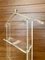 Mid-Century Modern Acrylic Glass Valet Stand with Wheels 4