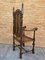 Französischer Louis XVI Armlehnstuhl aus geschnitztem Nussholz mit Sitz aus Schilfrohr 2