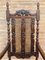 Französischer Louis XVI Armlehnstuhl aus geschnitztem Nussholz mit Sitz aus Schilfrohr 8