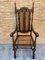 Louis XVI Style French Carved Walnut Armchair with Reed Seat, Image 4