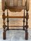 Louis XVI Style French Carved Walnut Armchair with Reed Seat, Image 15
