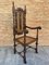 Louis XVI Style French Carved Walnut Armchair with Reed Seat, Image 5
