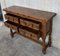 19th-Century Catalan Carved Walnut Console Table with Three Drawers, Image 7