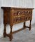 19th-Century Catalan Carved Walnut Console Table with Three Drawers 5