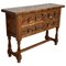19th-Century Catalan Carved Walnut Console Table with Three Drawers, Image 1