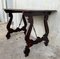 18th-Century Refectory Spanish Table with Lyre Legs and Iron Stretcher 4