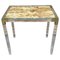 Vintage Methacrylate, Acrylic Glass, and Brass Side Table, 1970s 1