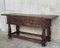 19th-Century Spanish Low Console Table with Solomonic Legs & Two Carved Drawers 2