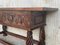 19th-Century Spanish Low Console Table with Solomonic Legs & Two Carved Drawers 3