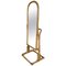Mid-Century Modern French Faux Bamboo Cheval Mirror with Back Hanger, Image 1
