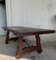 20th-Century Spanish Baroque Style Walnut Trestle Table with Lyre Legs, Image 5