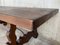 20th-Century Spanish Baroque Style Walnut Trestle Table with Lyre Legs, Image 10