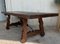 20th-Century Spanish Baroque Style Walnut Trestle Table with Lyre Legs, Image 9