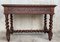 19th Century Spanish Walnut Desk with Two Drawers and Solomonic Turning Legs 3