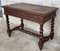 19th Century Spanish Walnut Desk with Two Drawers and Solomonic Turning Legs, Image 5