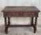 19th Century Spanish Walnut Desk with Two Drawers and Solomonic Turning Legs, Image 4