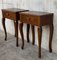 French Louis XV Style Walnut Bedside Tables with Drawer, Set of 2 4
