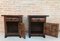 20th-Century Brutalist Spanish Nightstands with Carved Drawer and Door, Set of 2, Image 8