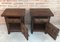 20th-Century Brutalist Spanish Nightstands with Carved Drawer and Door, Set of 2 9