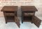 20th-Century Brutalist Spanish Nightstands with Carved Drawer and Door, Set of 2, Image 9