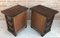 20th-Century Brutalist Spanish Nightstands with Carved Drawer and Door, Set of 2 7