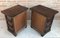 20th-Century Brutalist Spanish Nightstands with Carved Drawer and Door, Set of 2, Image 7