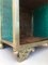 Bronze Vitrine Nightstands with Green Glass Doors and Drawer, Set of 2 7