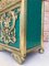 Bronze Vitrine Nightstands with Green Glass Doors and Drawer, Set of 2 9